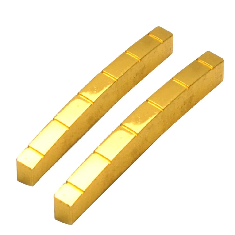 

6-string Solid Brass Slotted Guitar Nut 42mm For Strat Telephoto LP Acoustic Guitar Bridge Instrument Accessory