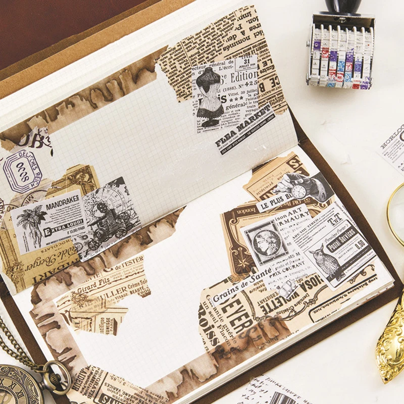 45 шт./кор. Европейская винтажная черная белая наклейка для скрапбукинга