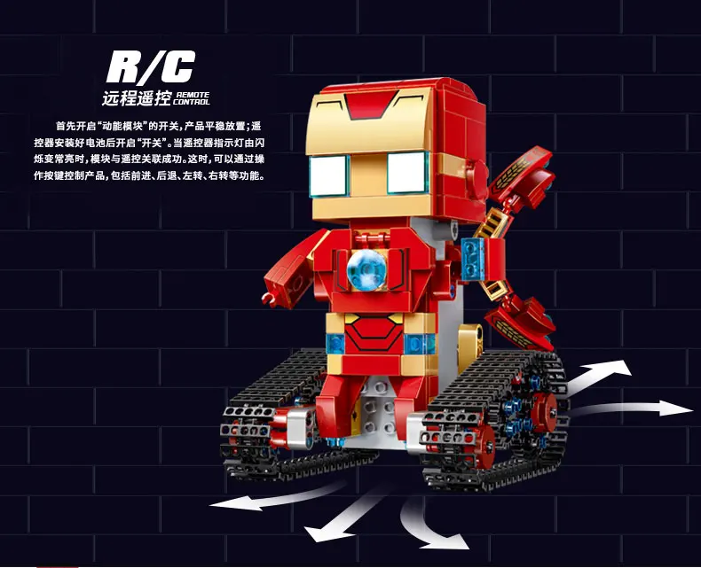 

Yeshin 13038 13039 13040 13041 The Movable Robot Set Remote Control Robot Model Building Blocks Bricks New Kids Christmas Gift 2