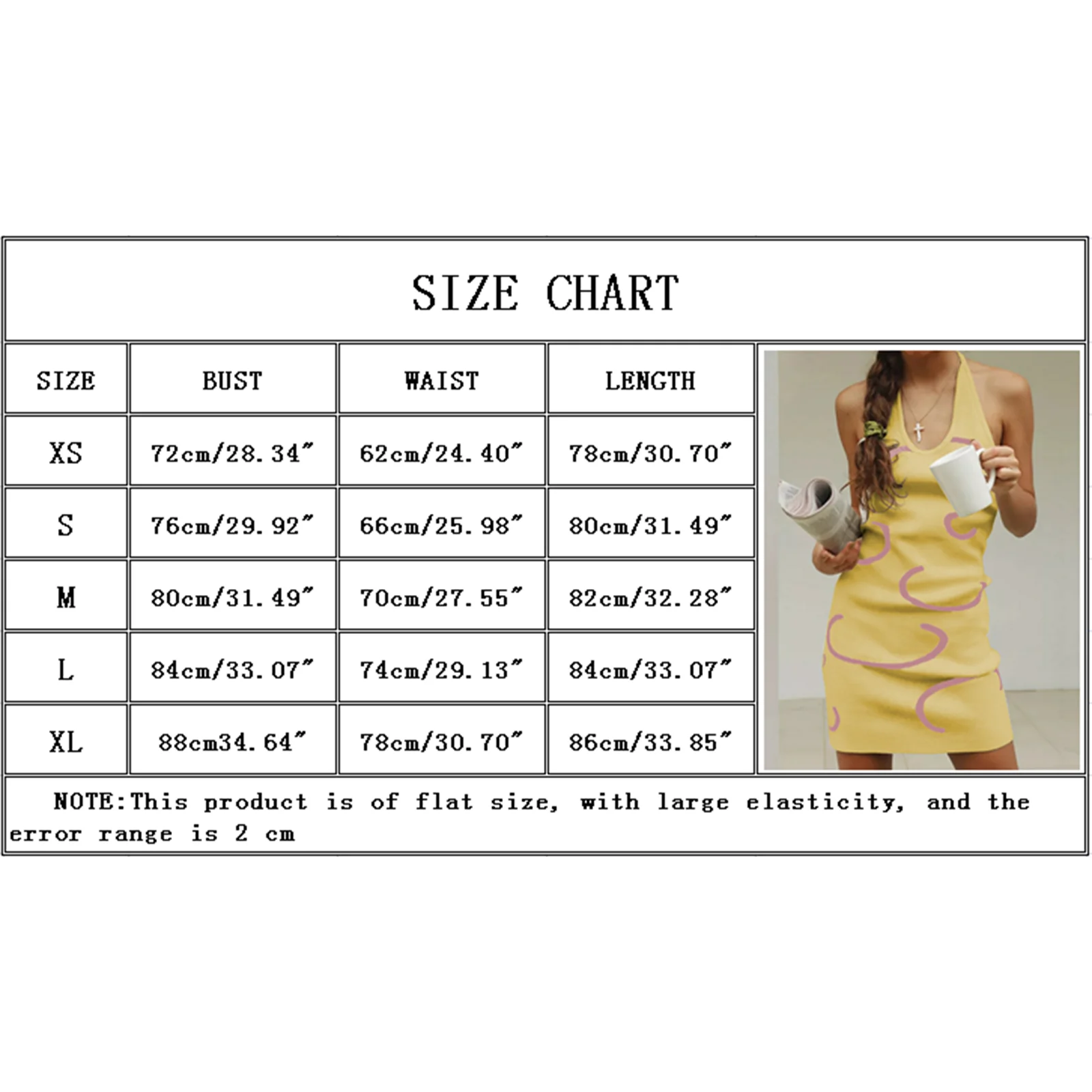 

Summer Women Casual Sexy Fashion Short Dress Yellow Printed Pattern U-shaped Collar Sleeveless Backless Slim Skirt
