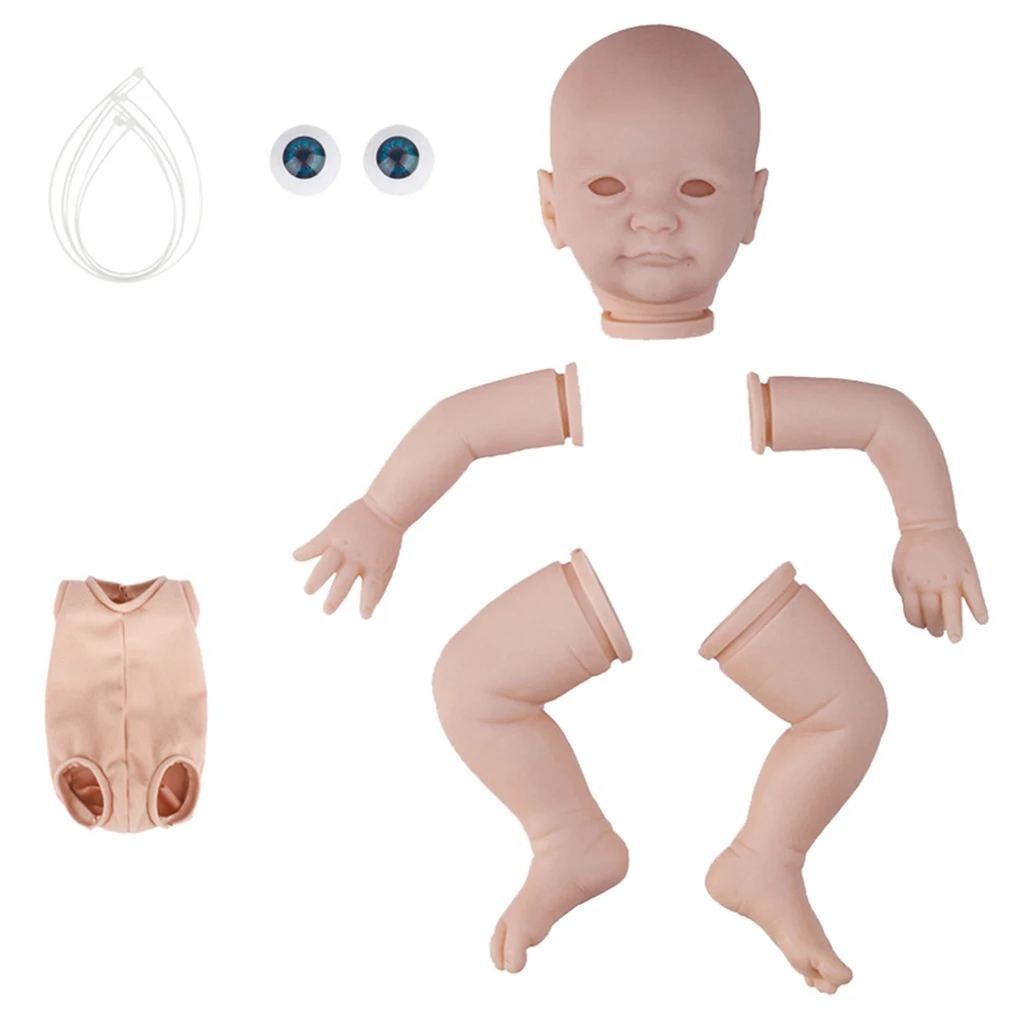

20 inch Handmade Silica gel Reborn Doll Newborn Doll Baby Doll Head Arm Legs Body Eyes Model DIY Accessory Gift