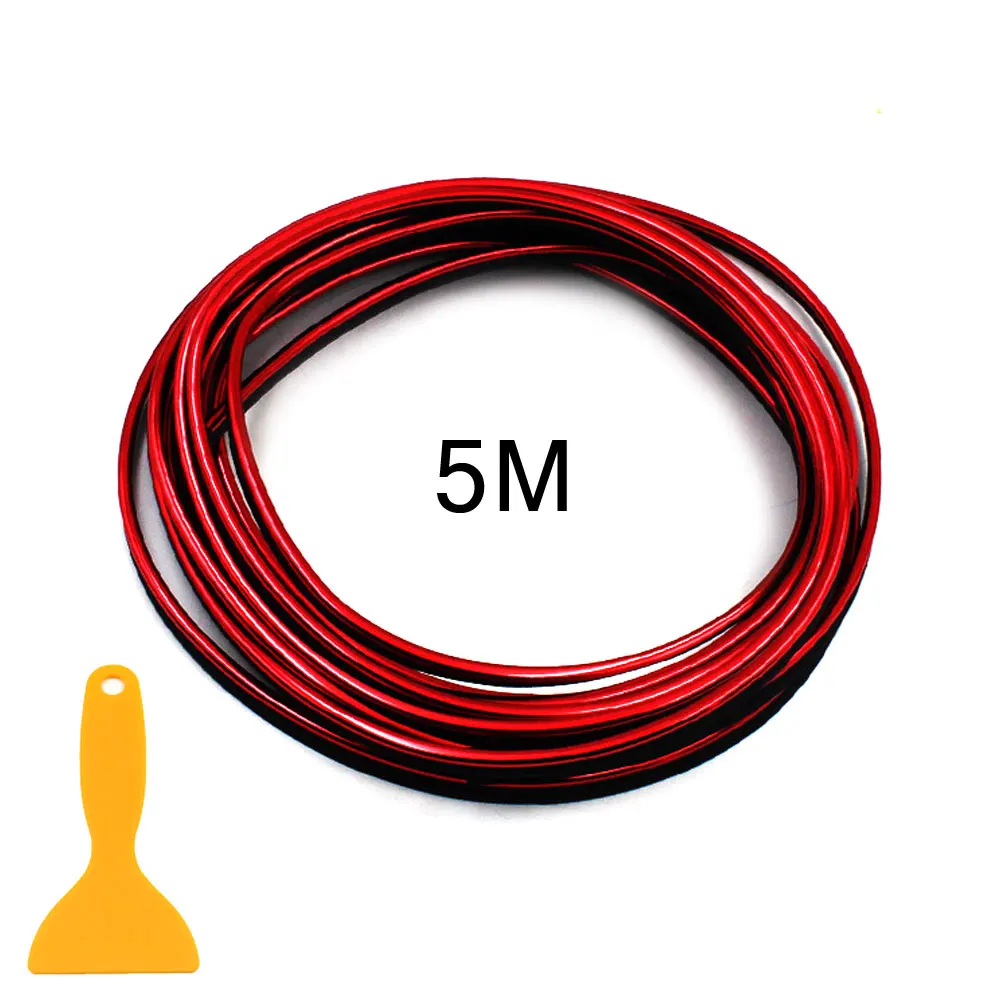 

1Pcs pvc Protection Strip Luminous Car Door Bumper Strip 5M Anti Collision Door Scratch Protector Auto Edge Guard Cover