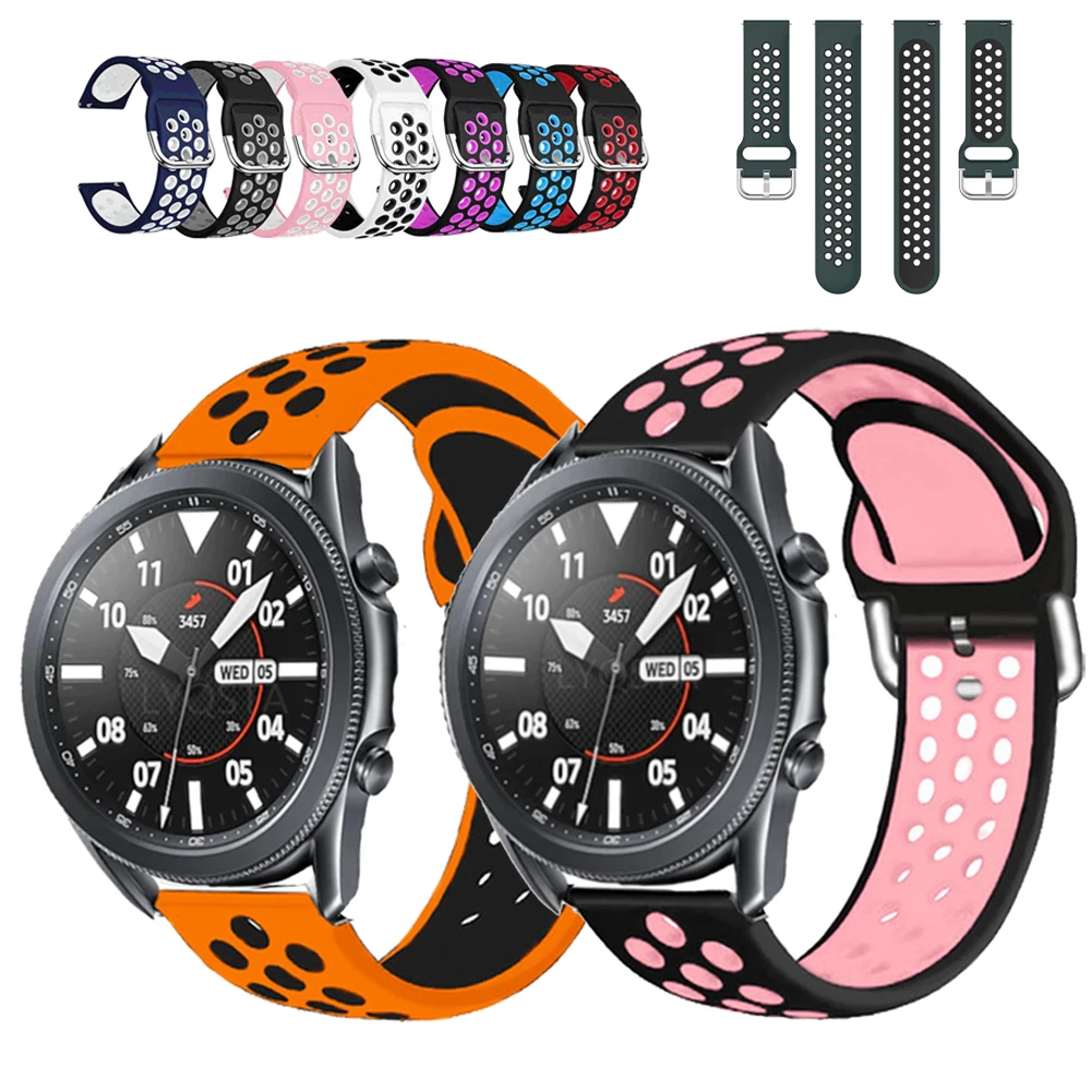 Ремешок для Gear s3 Frontier браслет часов Samsung galaxy watch 3 41 45 46 42 мм active2 20 22 amazfit bip huawei