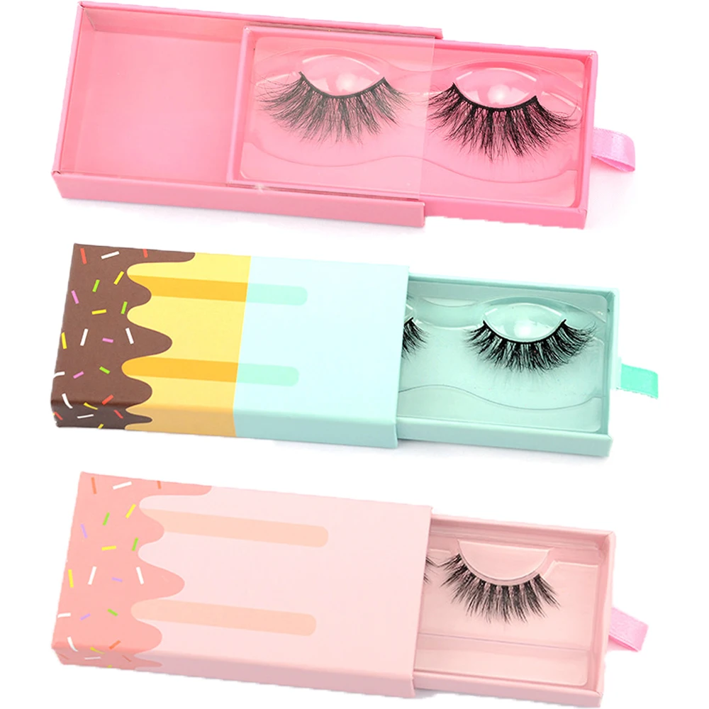 1 шт мороженое пустой чехол для ресниц коробка хранения упаковка накладных