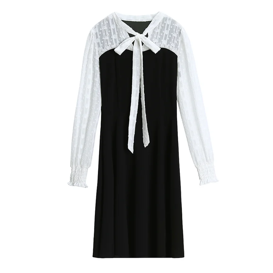 

2021 Vintage Black Chic Sweet Mini Dresses Spring Autumn Plus Size Solid Long Sleeve Dresses Women Bodycon Party Classy Vestidos