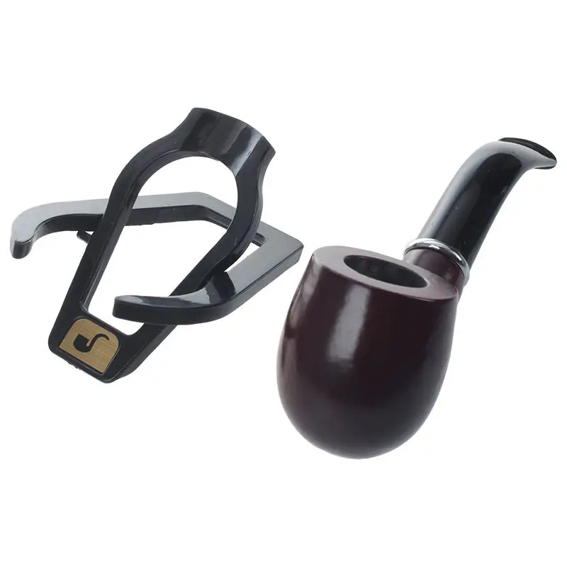Wooden Tobacco Smoking Smoke Pipe + Stand | Дом и сад