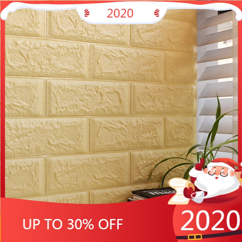 

3D Brick Wall Sticker Living Room Stickers Bedroom Kids Room Brick Self Adhesive Wall Papers Home Decor Bedroom Decor 70*77cm