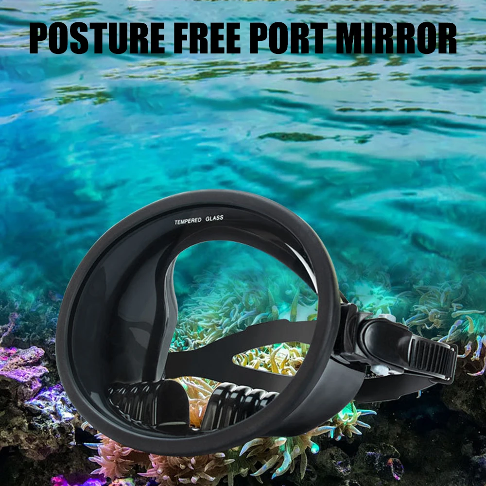 

180 Wide View Scuba Diving Mask Large Frame Waterproof and Anti-Fog Lens for Better Vision Snorkeling Spearfishing