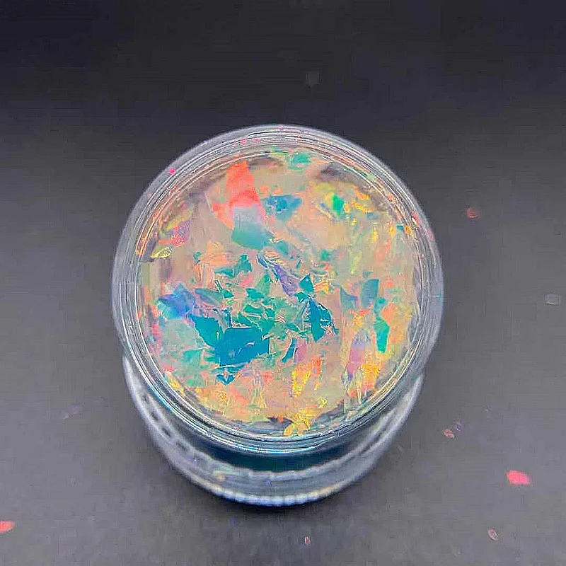 10 г/лот Аврора сияющая лампа искусственная кожа AB Эффект Радуга ногти Единорог