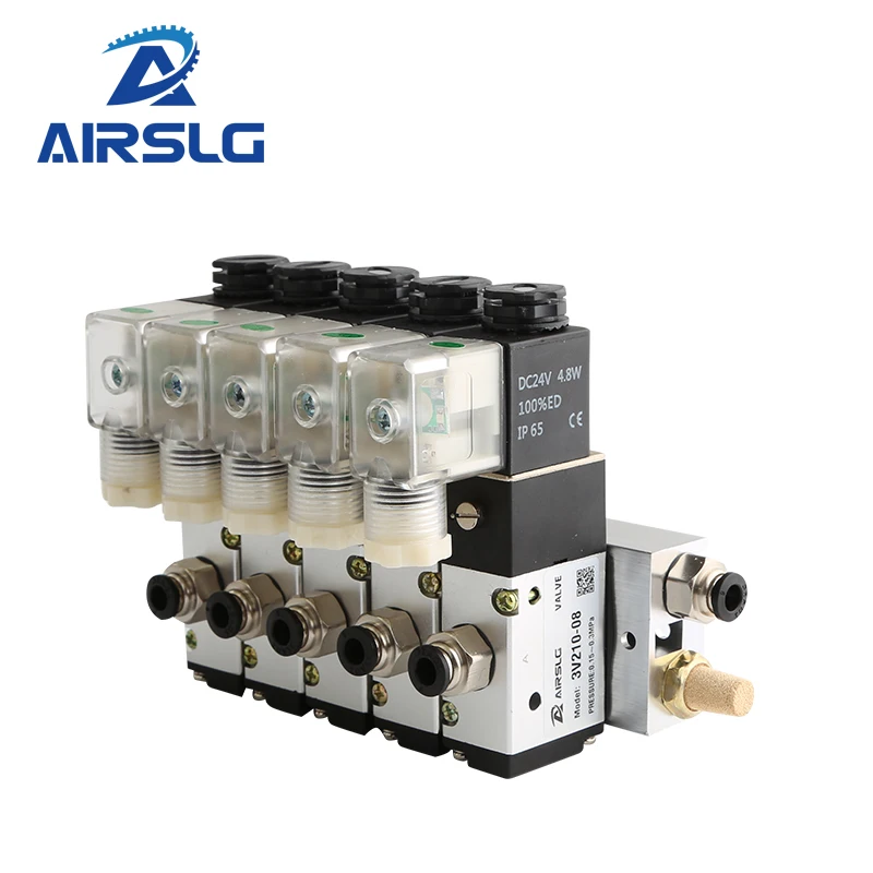 Электромагнитный клапанный блок 3V110-06-NC нормально закрытый электромагнитный с