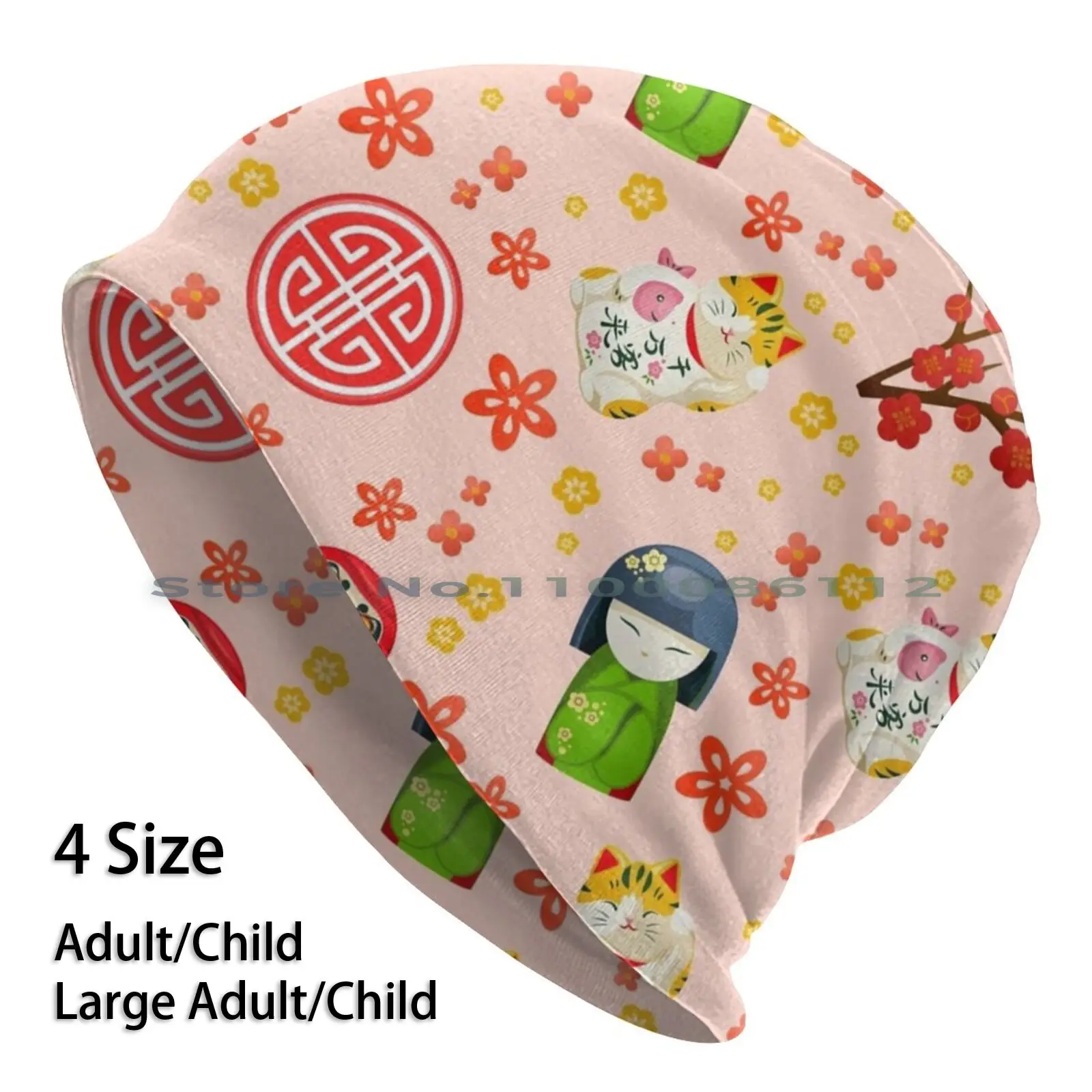 Трикотажная шапка-кимоно для девочек розовая зеленая |