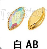 crystal ab 100 шт Navette Золотой кружевной коготь пришить Стразы Кристалл Красочный стеклянный лошадиный глаз пришивные камни для DIY одежды - Цвет: crystal ab