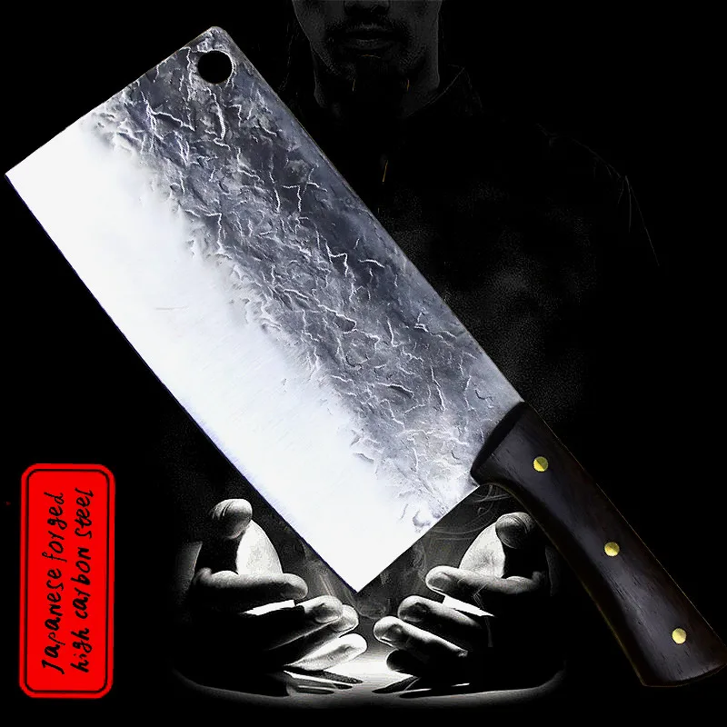 

DEHONG Hand forging square head Japanese thickening multi-purpose slicing knife bone knife sharp household slicing bone cutter