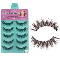 5 pairs eyelashes 3d mink lashes luxury natural long cross fake cruelty free mink false eyelashes upper lashes 29