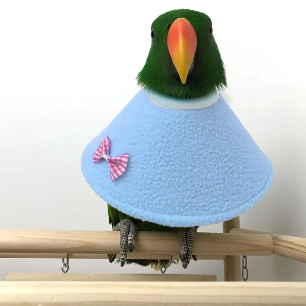 Bird Recovery Collar Padded Soft Adjustable Parrot Neck Sleeve Elizabethan Full Body Coverage Goffins Cockatoo | Дом и сад