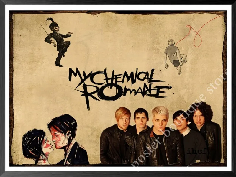 My Chemical Romance Band Классический Ностальгический матовый крафт бумага постер офисный