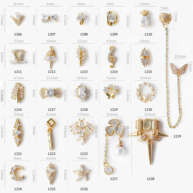 5 шт дамы дизайн ногтей сверкающие хрустальные DIY маникюрные Стразы бусины V9