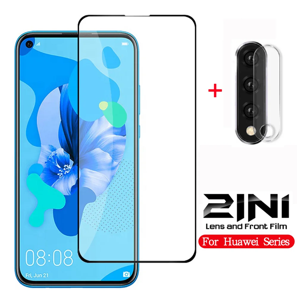Закаленное стекло 2 в 1 для huawei nova 5t пленка объектива камеры honor 20 s Защитная pro