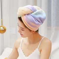 microfiber absorbent and quick drying thickened dry hair towel colorful auspicious clouds dry hair cap shower cap