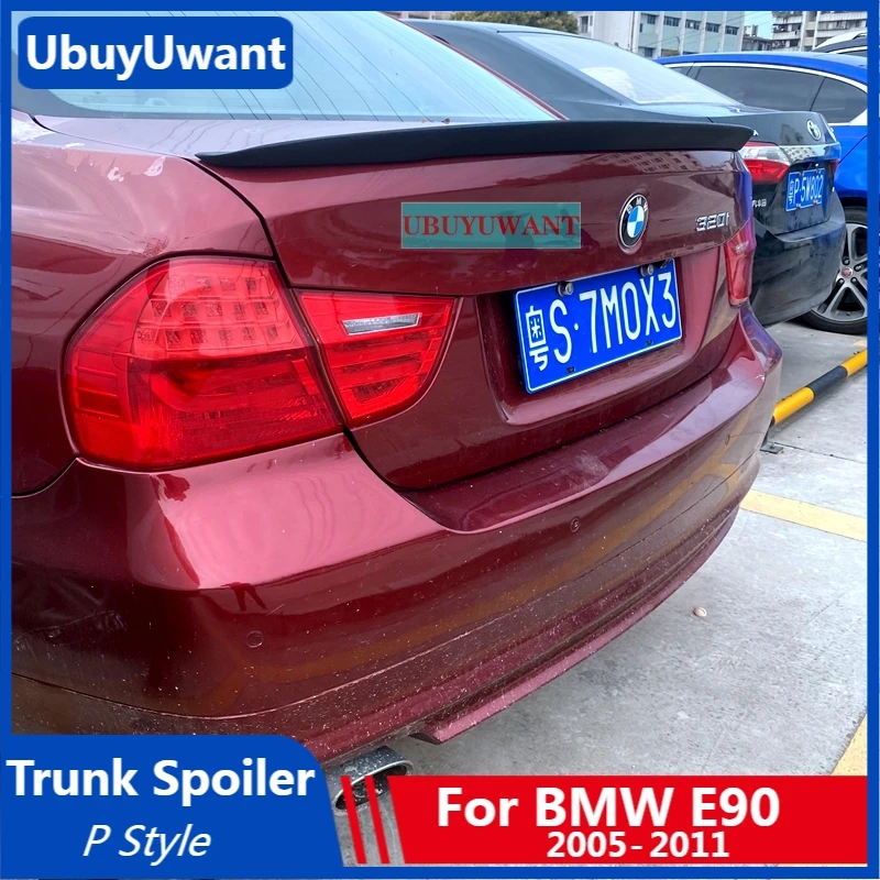 Стильное крыло спойлера UBUYUWANT P для BMW E90 3 серии 2005 2011 пластиковый задний спойлер