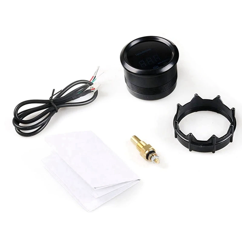 

Dyno Racing 2 Inch 52mm Knob Type Plastic Installation Digital Oil Temperature Gauge