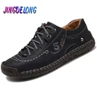 Лидер продаж, мужская обувь зимняя мужская повседневная обувь из натуральной кожи мужская обувь для вождения ручной работы теплые мужские ботинки размера плюс 39-48