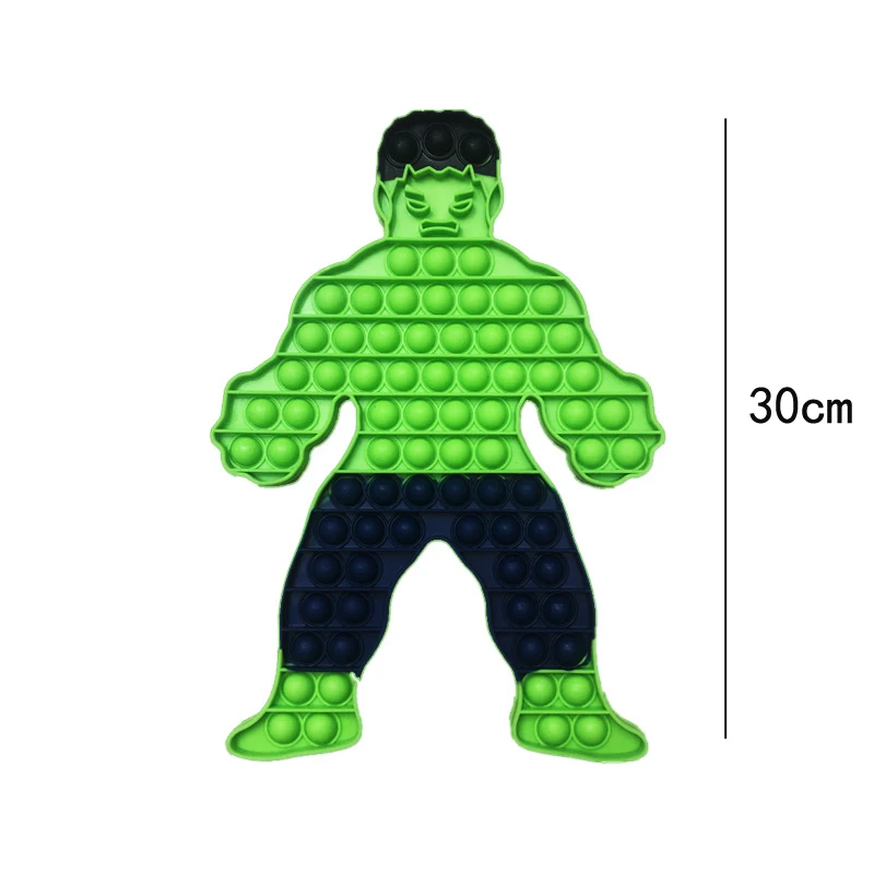 Juguetes baratos para ni&ntilde;os, Spiderman, Hulk de Marvel, Superh&eacute;roes, Burbuja de empuje, Iron Man, autismo, Simple, antiestr&eacute;s, 30cm, regalo de Navidad-2