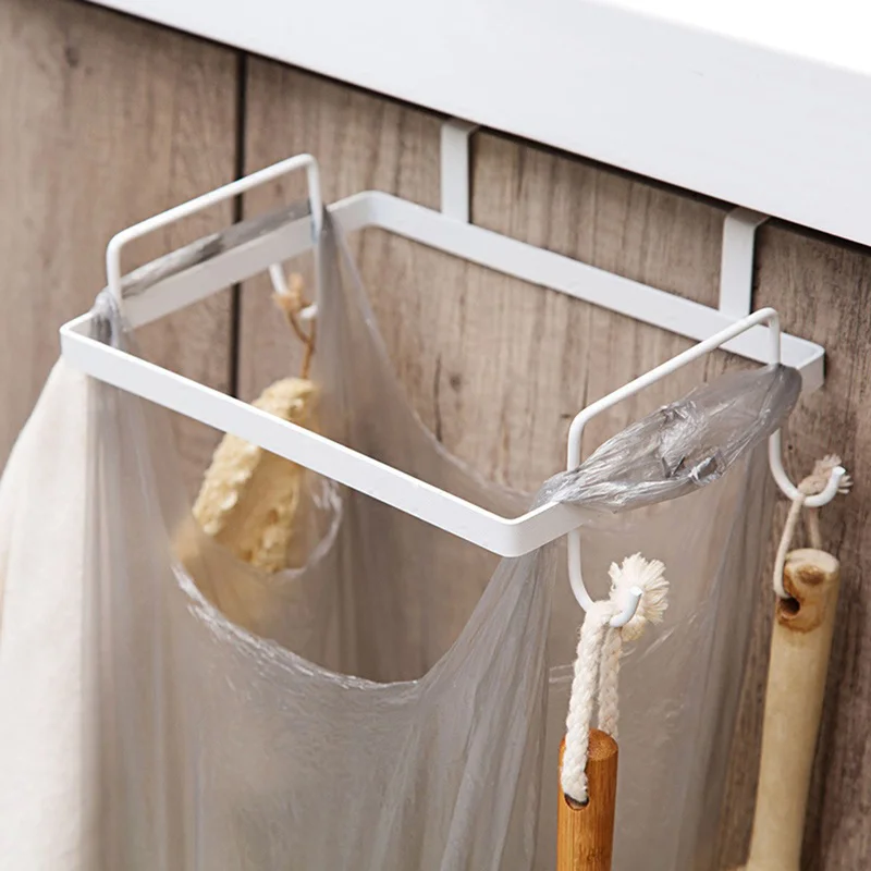 Cupboard Door Back Hanging Shelves Trash Rack Storage Shelf Office Kitchen Organizers Bags Rubbish Garbage Bag Holder | Дом и сад