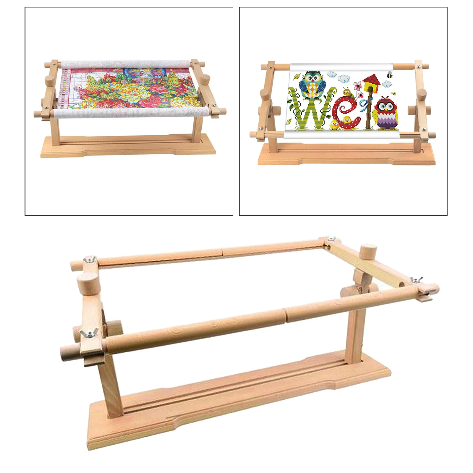 

Adjustable Beech Wood Embroidery Frame Stand Cross Stitch Sewing Rack Holder Embroidery Lap Stand Table Needlework Sewing Tools