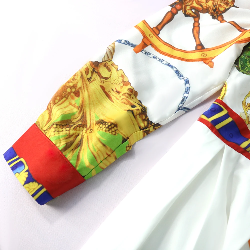 Женское ТРАПЕЦИЕВИДНОЕ ПЛАТЬЕ с принтом элегантное модное скромное платье