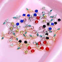jjfoucs 10pcsset fashion multicolor crystal cherry pendant diy jewelry accessories for making earring necklace pendant material