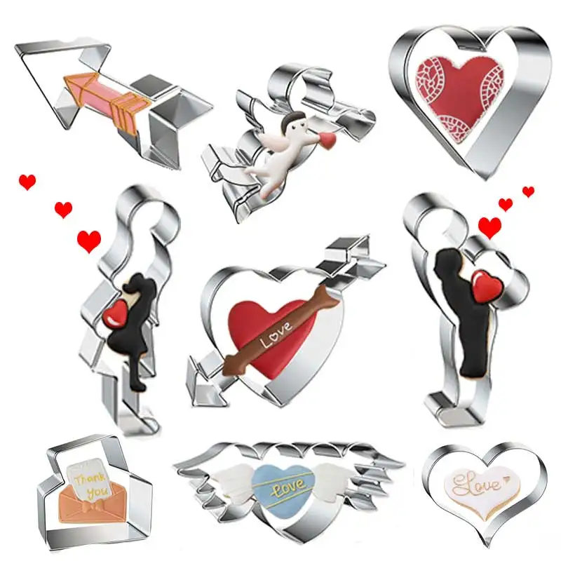 

Cupid Love Angel Arrow Moldes Para Reposteria Spatule Patisserie Pastry Cake Cookie Cutter Dessert Fruit Cutting Die Tools