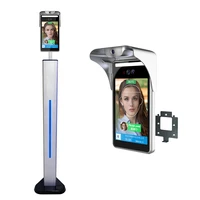 ai face recognition camera lcd display screening scanner kiosk temperature sensor 8 inch