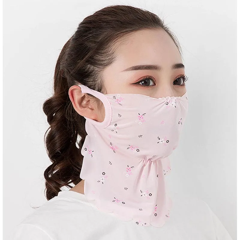 2020 New Mouth Mask Lightweight Face scarf Sun Protection Outdoor Riding Masks Protective silk Scarf Handkerchief | Аксессуары для