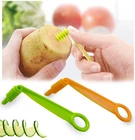 Спиральное лезвие для резки огурцов, ручной резак для морского картофеля, овощей, спиральное бритье, инструменты для резки