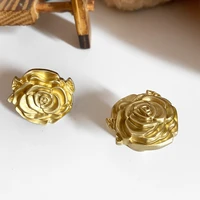 new brass handles for home furniture rose shape gold wardrobe and cabinet door knobs diy drawer pulls accessory home improvement