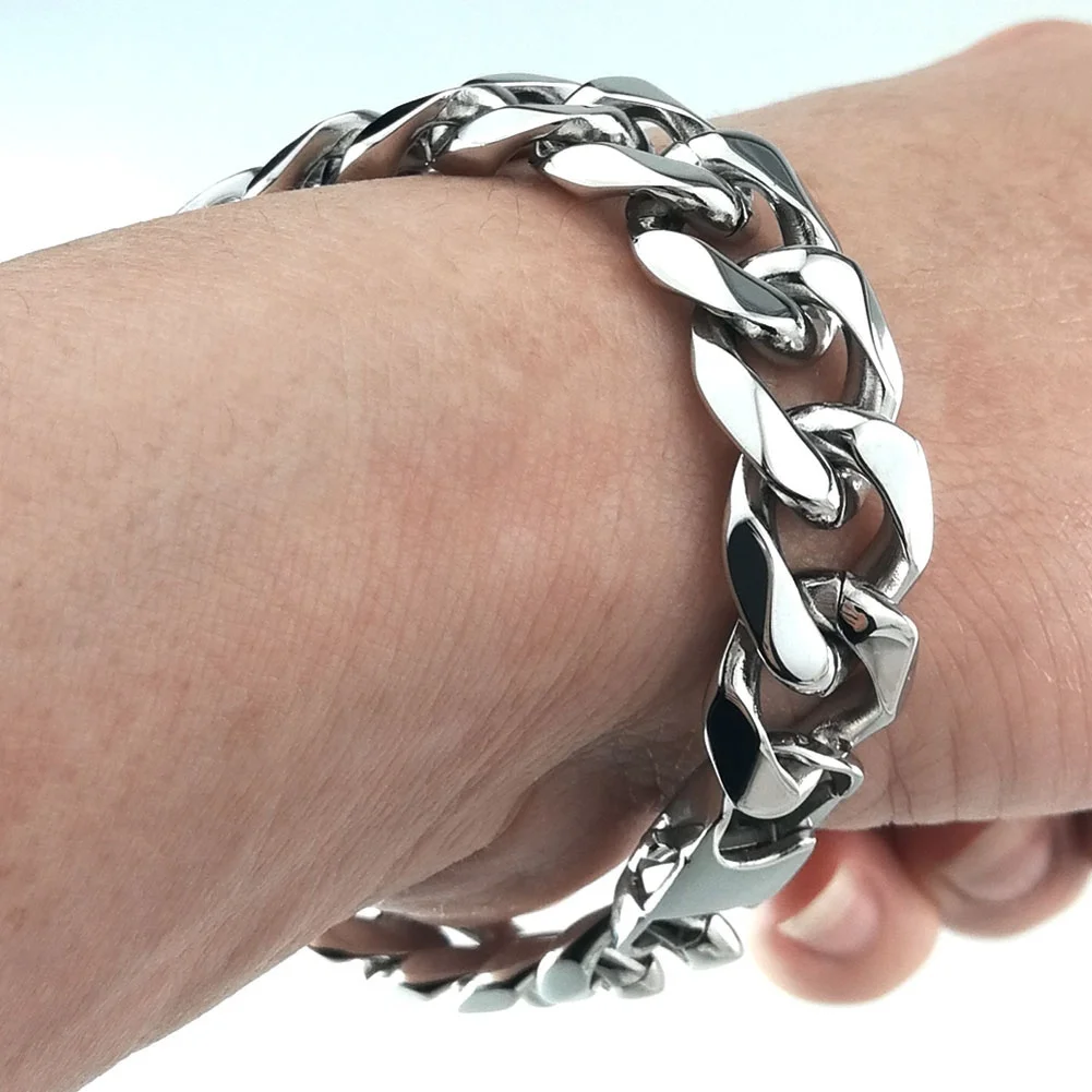 Мужские браслеты из нержавеющей стали для мальчиков Подарочные ювелирные