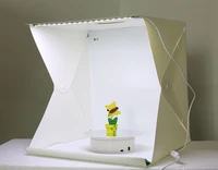 40cm large size folding lightbox photography photo studio softbox led light soft box photo background kit light box button type
