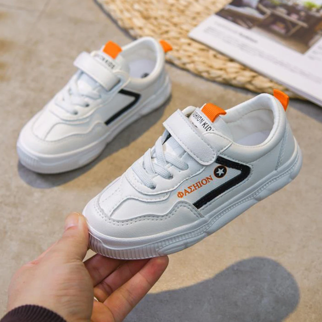 

Детская обувь для девочек и мальчиков, повседневные кроссовки, обувь для бега для маленьких девочек, модная обувь белого цвета
