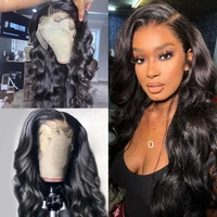 roral 200 density body wave 13x4 lace frontal wigs 26 28 30 inch pre plucked brazilian human hair wigs with baby hair