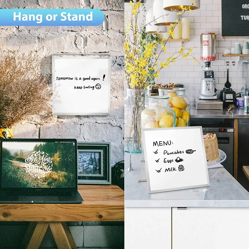

Dry Erase White Board for Desk,Magnetic Double Sided Desktop Tabletop Dry Erase Board With Stand for Kids Home Office