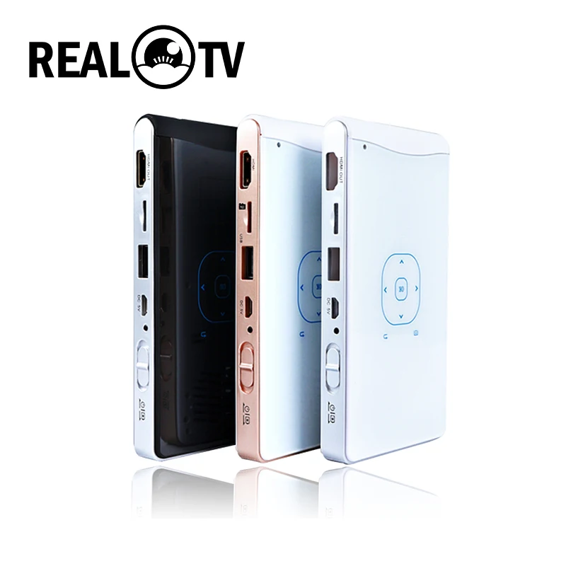 Real tv DLP100WM мини DLP проектор Android мультимедийный встроенный Wi-Fi Bluetooth поддержка HDMI