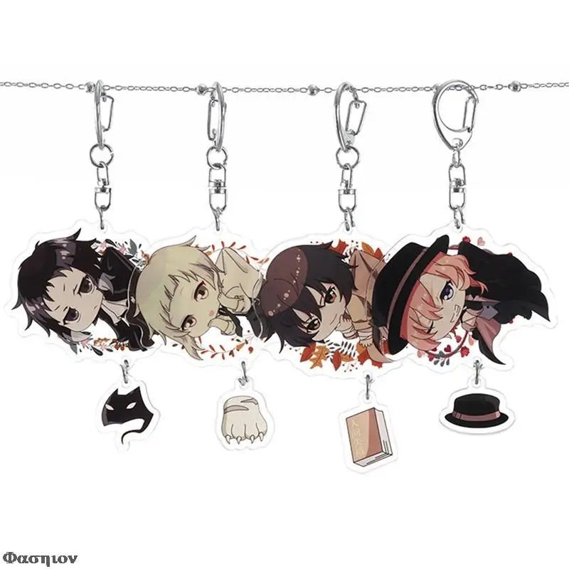 Новая мода аниме Бунго бродячие псы атсуши акриловый брелок 4 вида стилей кулон