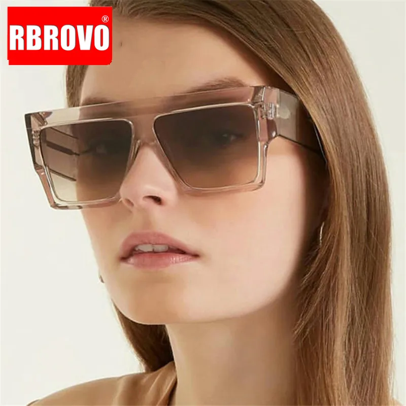 RBROVO 2021 квадратные Винтажные Солнцезащитные очки для женщин в большой оправе
