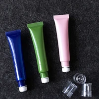 20g pink green empty cosmetic plastic soft tube with 3 beads rollers eye cream essential oil gel packaging containers 20pcslot