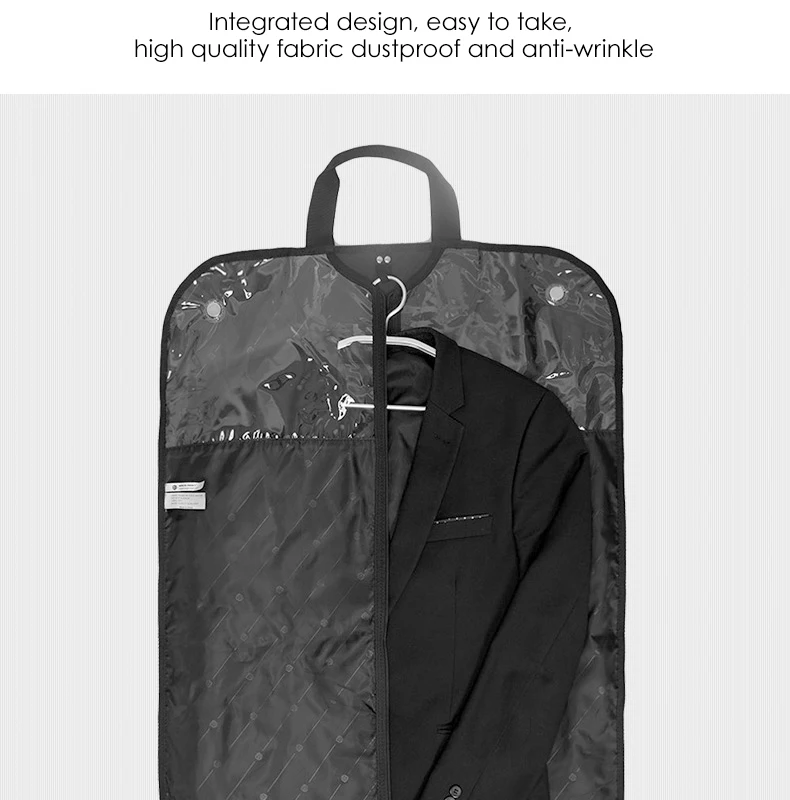 BAGSMART легкие черные Gar мужские сумки нейлоновая сумка для костюма Деловое платье с Зажим для вешалки водонепроницаемый мужской костюм дорожные сумки