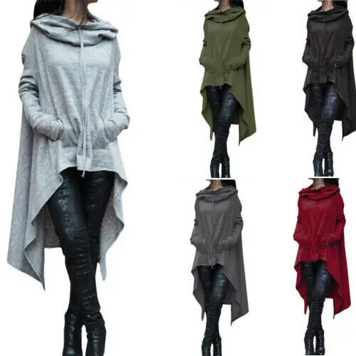 Женское Повседневное платье с длинным рукавом и капюшоном | Женская одежда