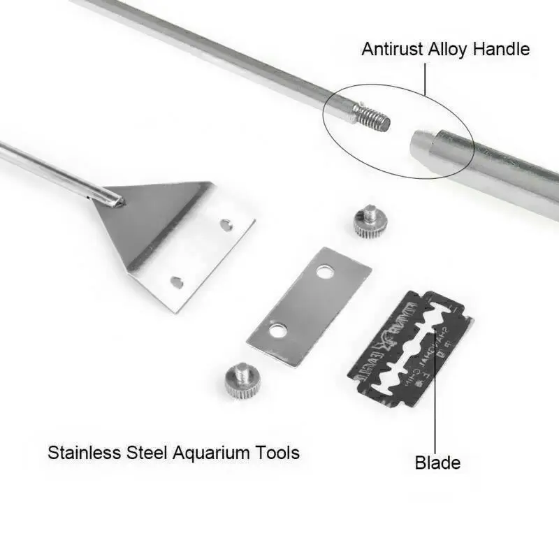 Новая аквариумная рыболовная бритва из нержавеющей стали для водорослей скребок