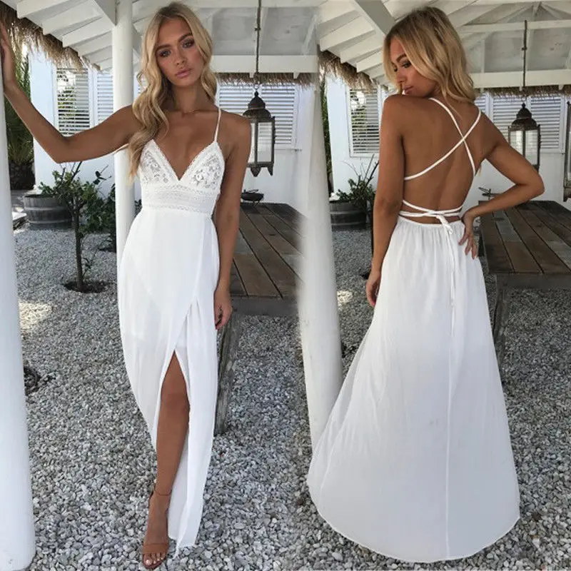Белое Платье Макси Купить