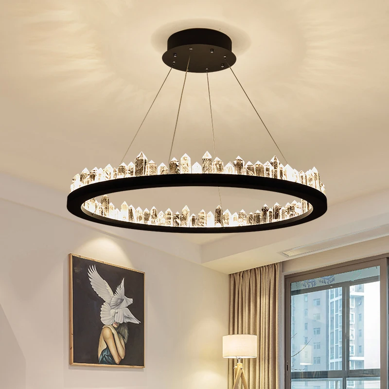 

rectangle design modern LED chandeliers crystal lamp AC110V 220V lustre dinning room living room kronleuchter